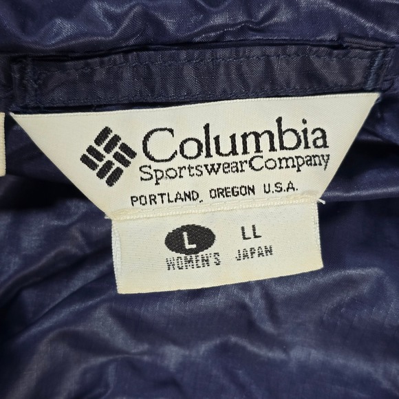 Columbia Packable Anorak‎ Jacket Navy Blue Mens L Rain windbreaker - Picture 7 of 9